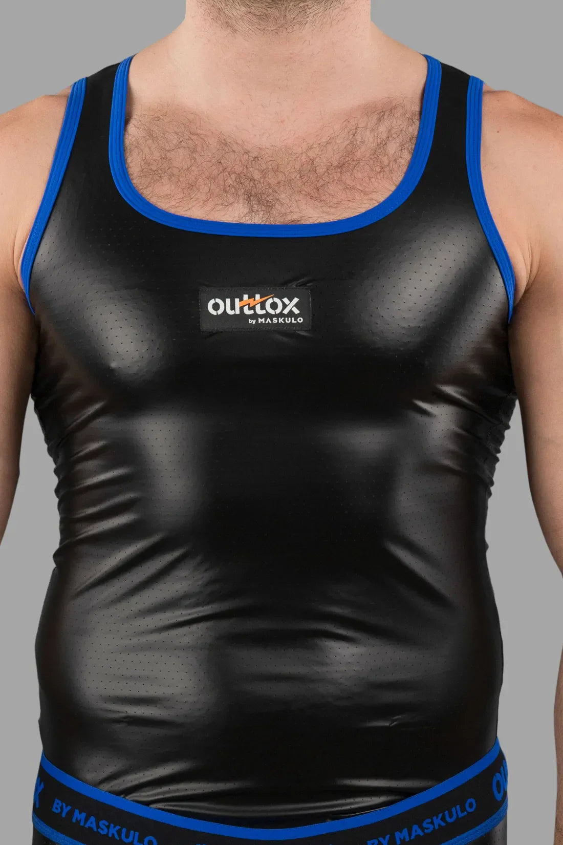 Outtox. Tanktop. Schwarz und Blau