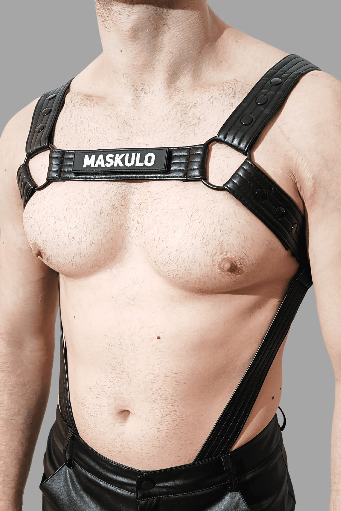 Vance Gridlock. Body Harness of PU Leather