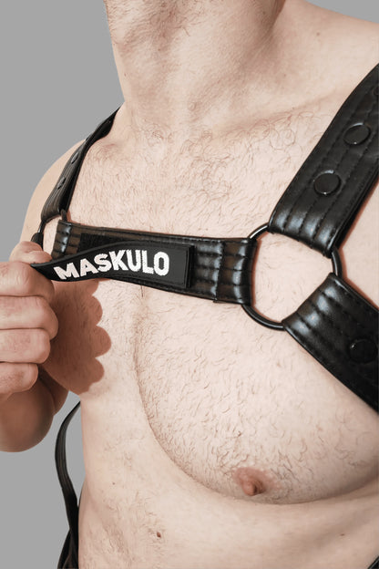 Vance Gridlock. Body Harness of PU Leather