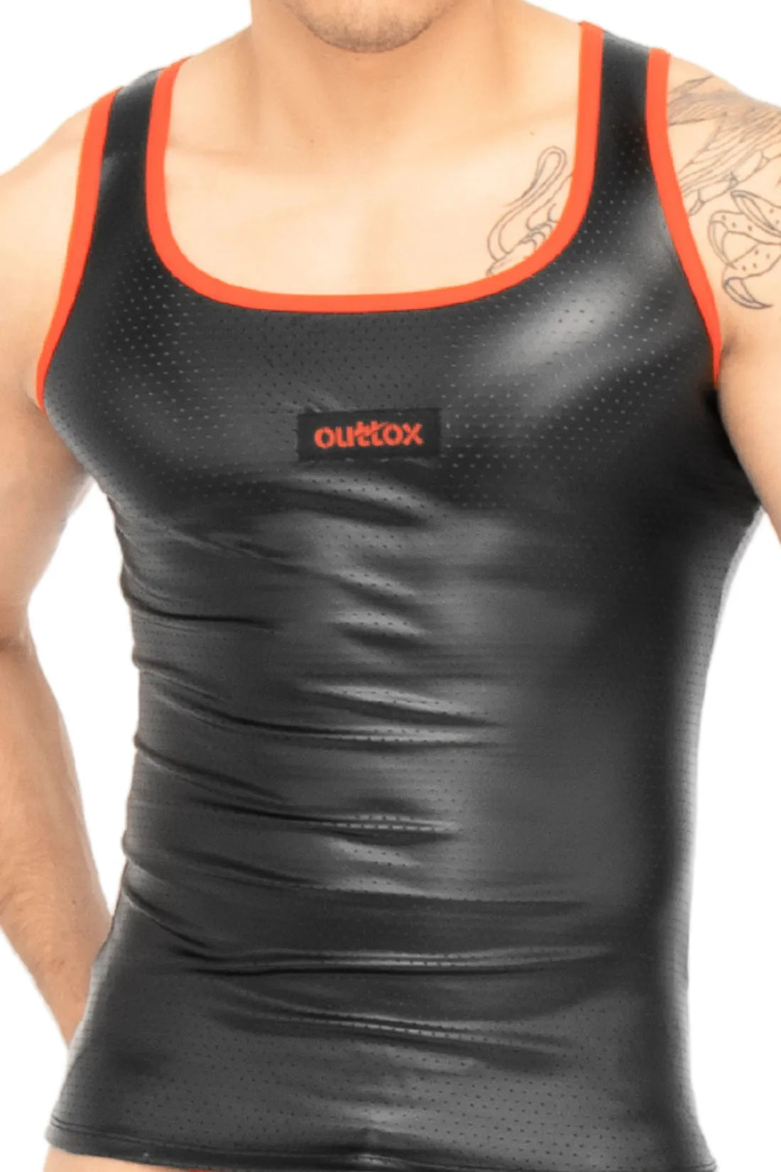 Outtox. Tanktop. Zwart+Oranje &