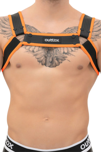 Outtox. Arnés Bulldog con broches. Naranja &