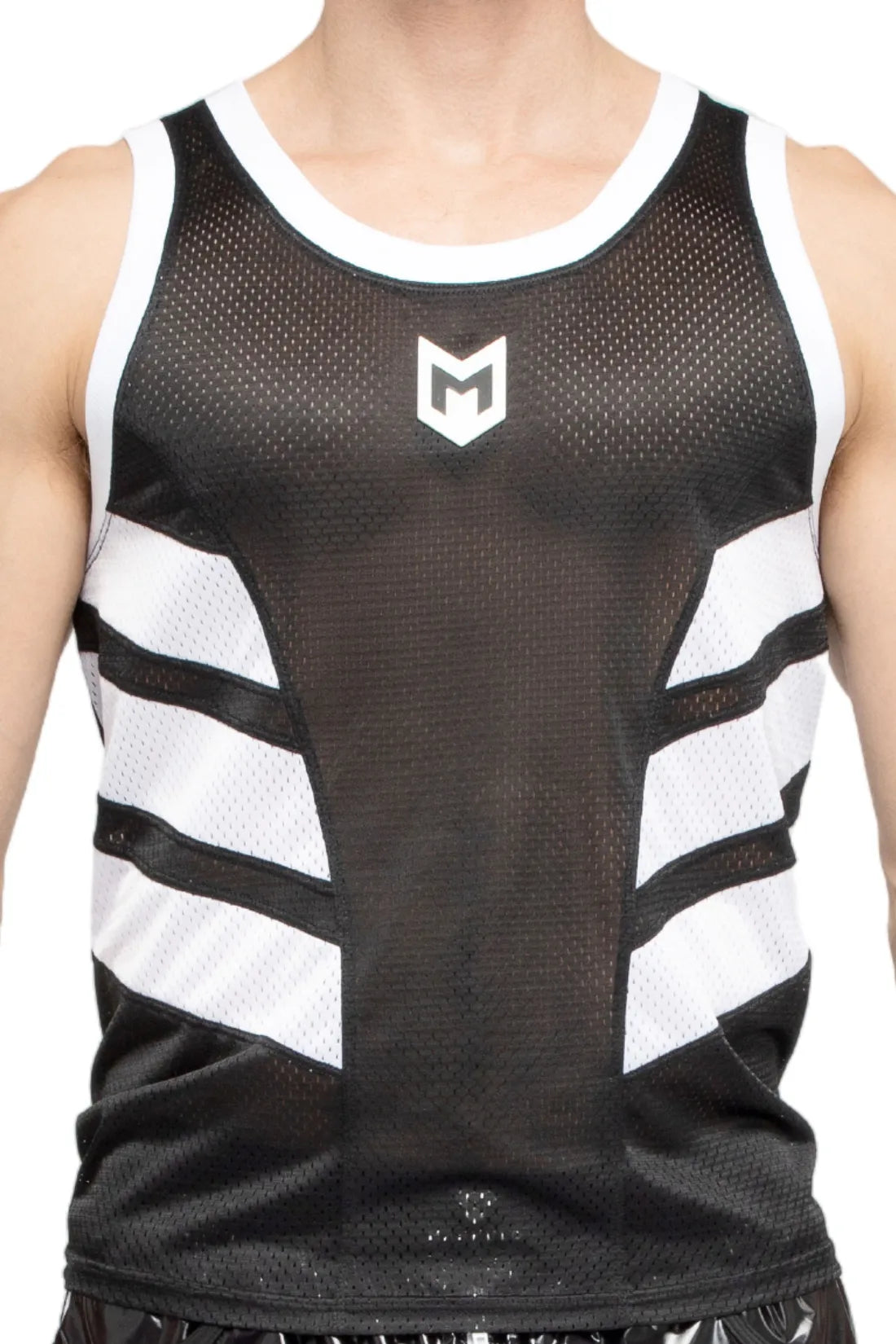 Skulla. Mesh Tank Top. Black and White