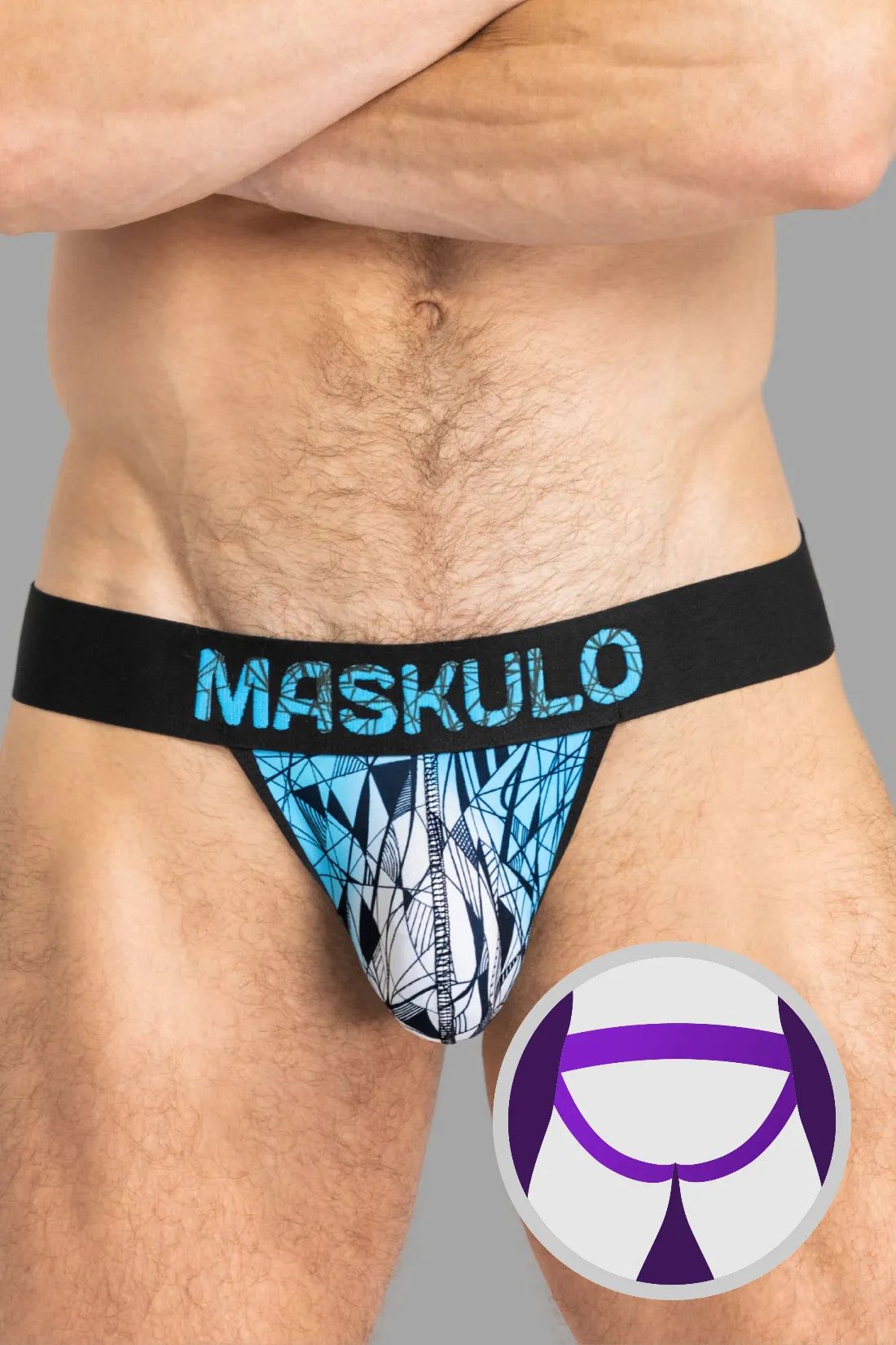 ARMOR Jock con efecto ART-X. Negro+Azul