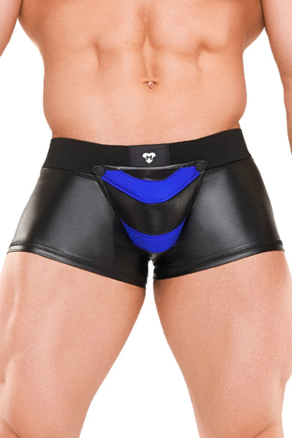 Armored Next. Short de bain pour homme. Noir et bleu « Royal »