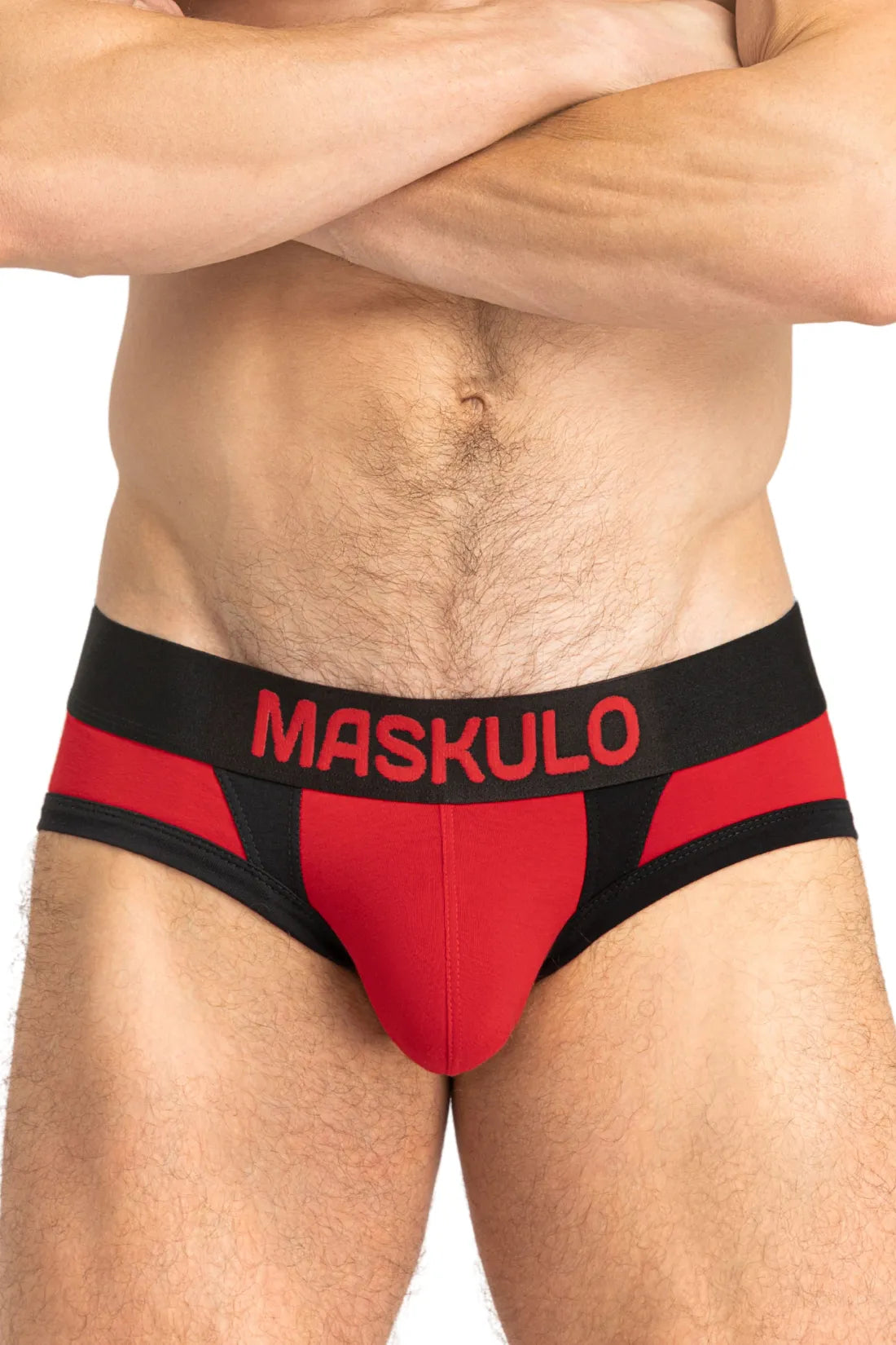 CAPTAIN-A Calzoncillos con O-Inside-POUCH. Rojo+Negro