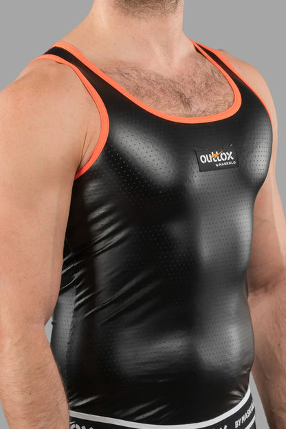 Outtox by Maskulo. Tank top. Black and Orange