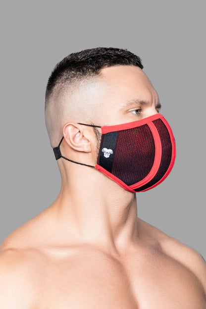 Leven 3D-masker. Zwart+Rood