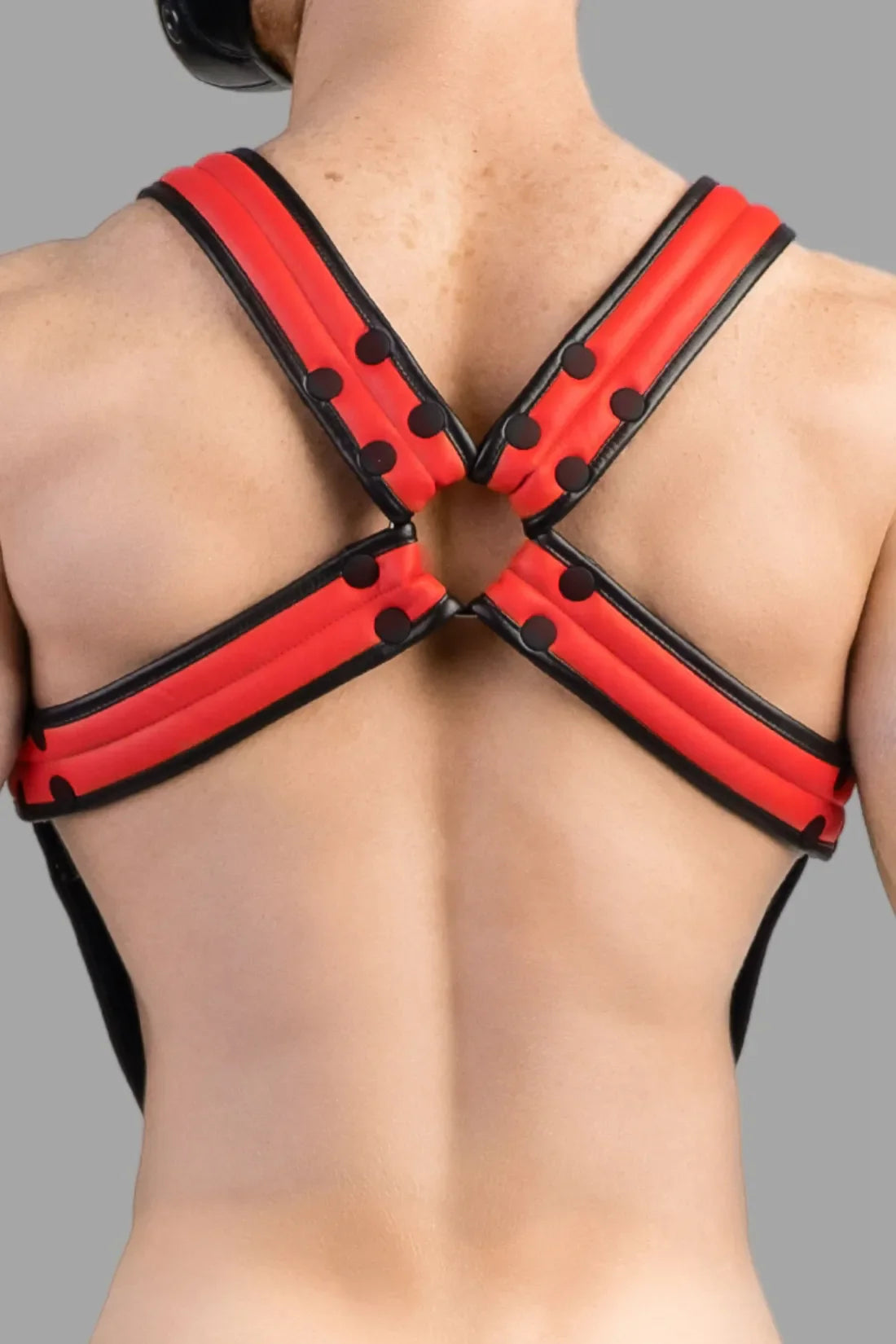 Armored Next. Body Harness. Red and Black