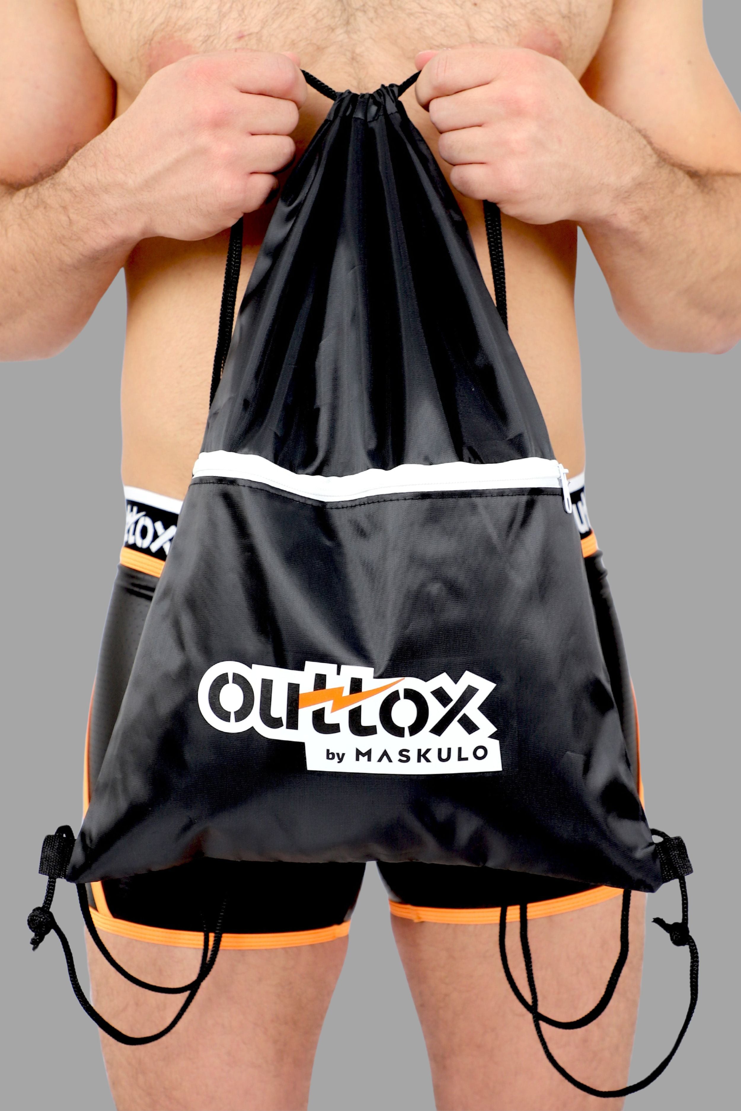 Outtox. Drawstring Bag. Black