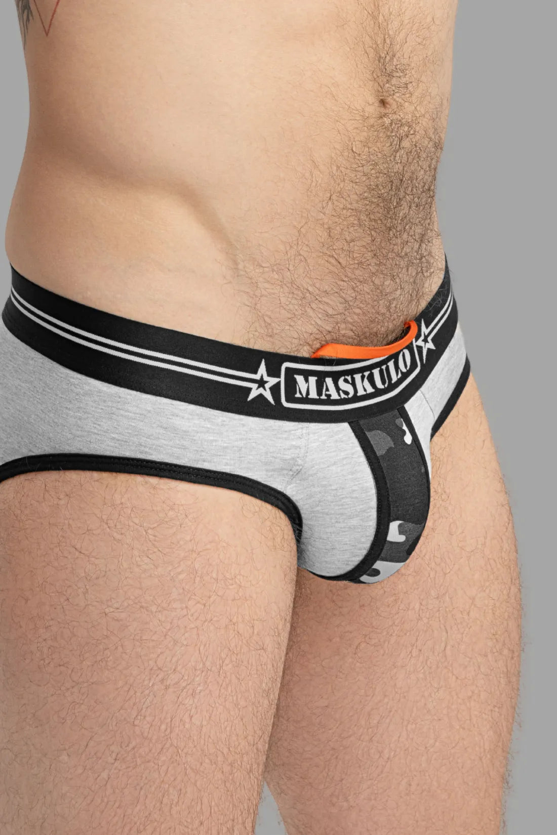 Military Briefs with Lifter. Grey and Black