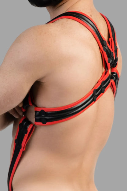 Armored Next. Body Harness. Black and Red