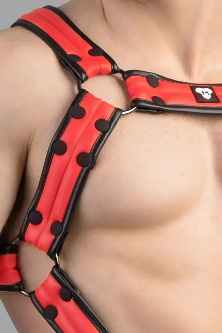 Armored Next. Body Harness. Red and Black