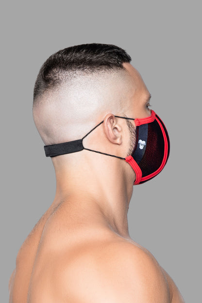 Leven 3D-masker. Zwart+Rood