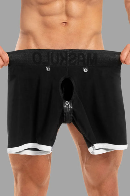 Basic Shorts with Pads. Zippered rear. Black and White