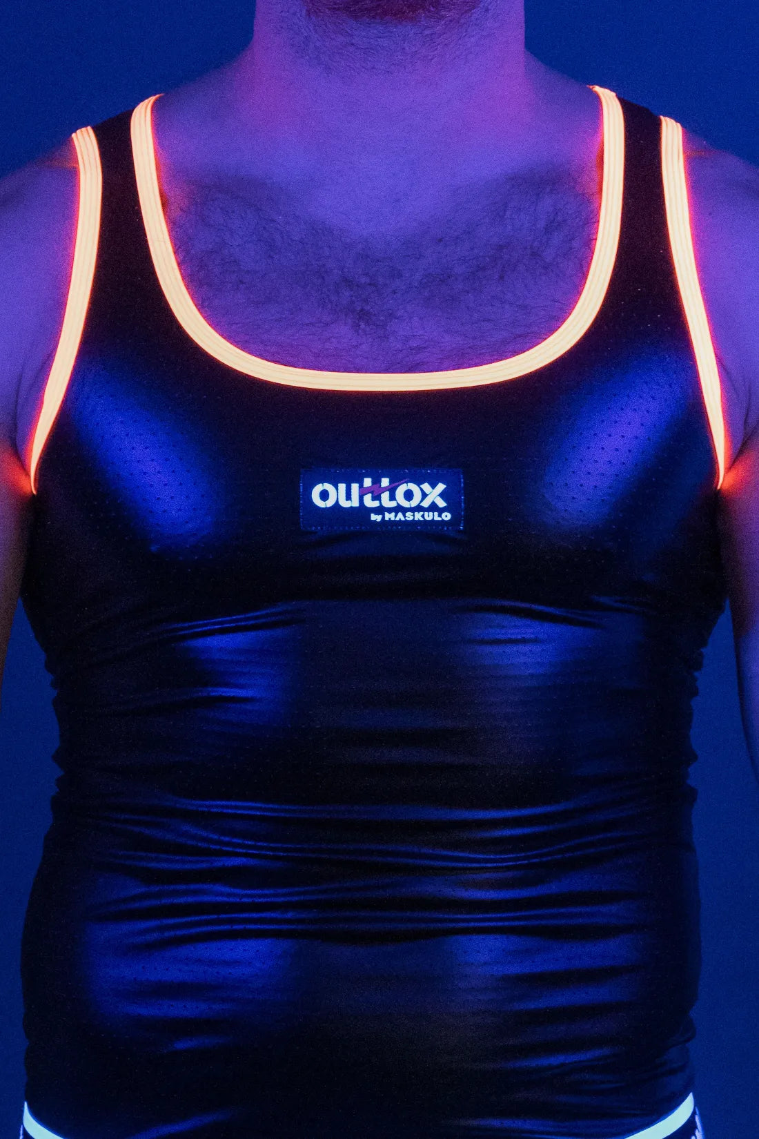 Outtox. Tank top. Black and Orange