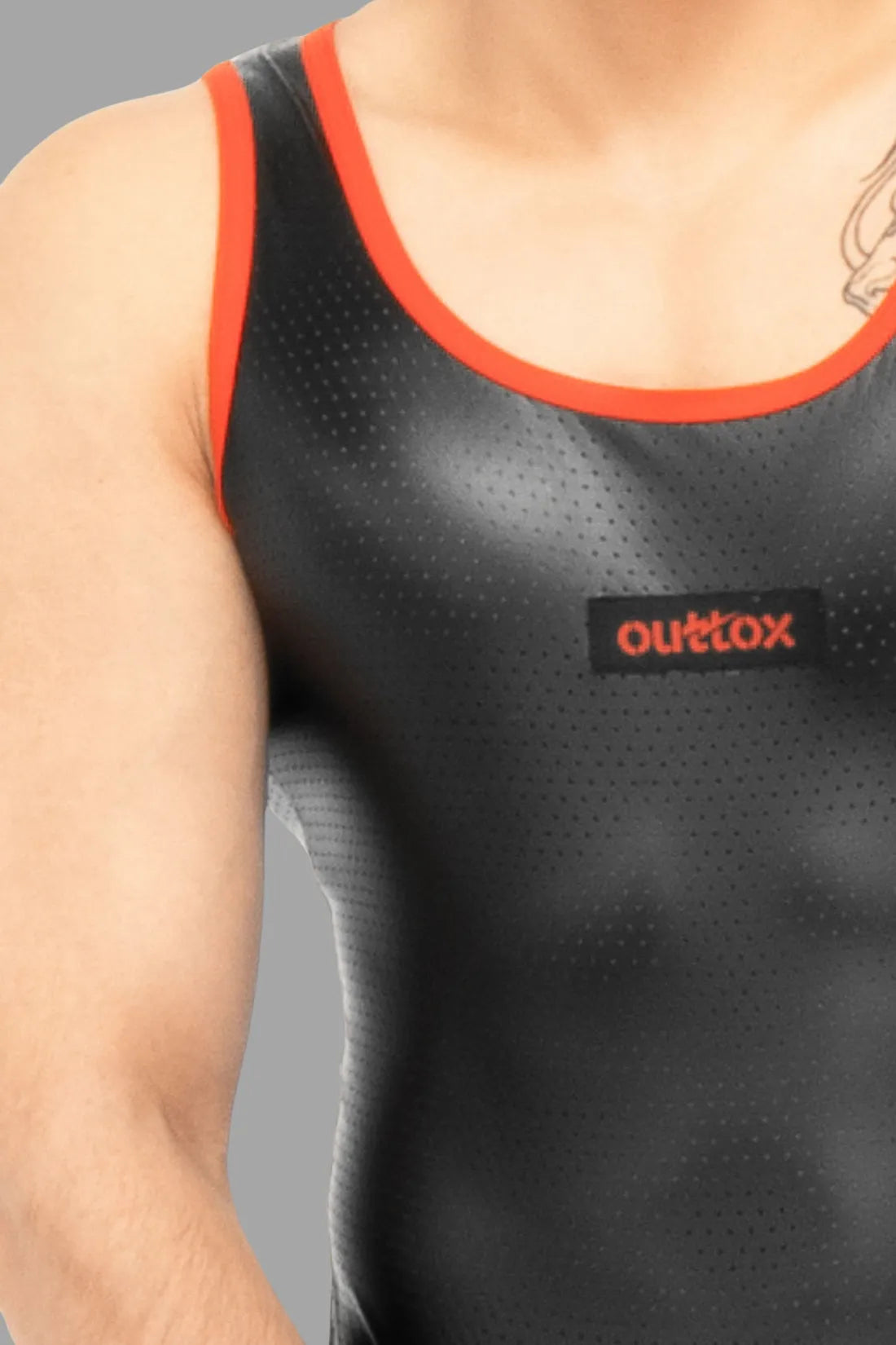 Outtox. Tank top. Black and Orange