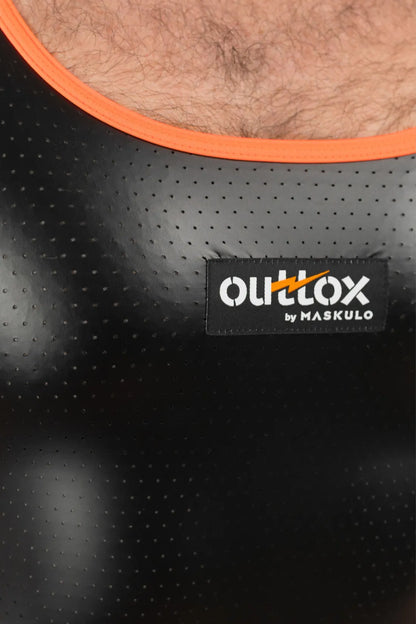 Outtox. Débardeur. Noir et orange