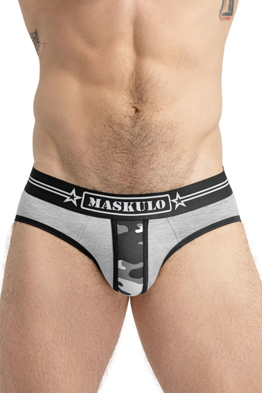 Military Briefs with Lifter. Grey and Black