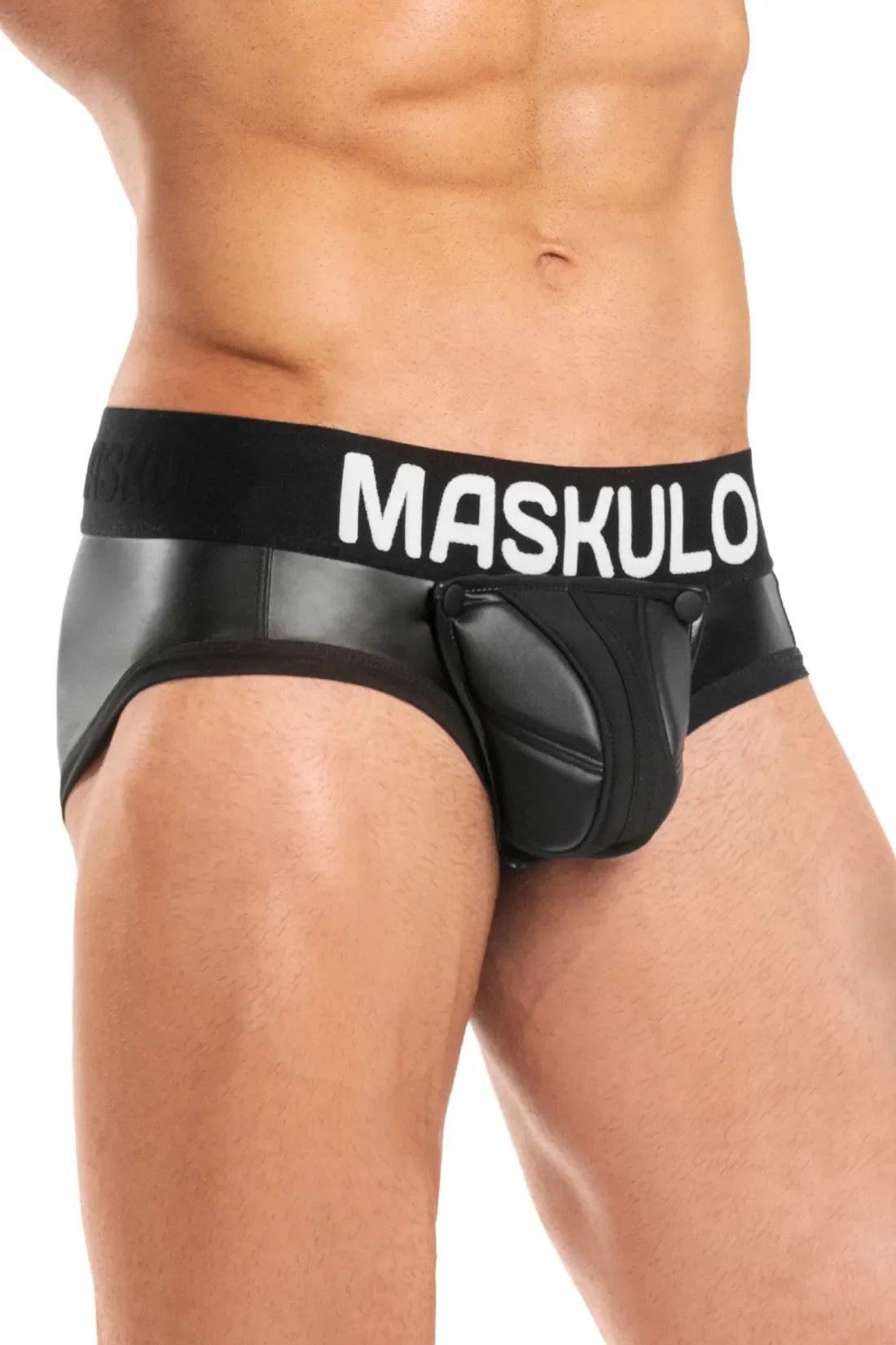 Basic Briefs with Pouch Snap. Black