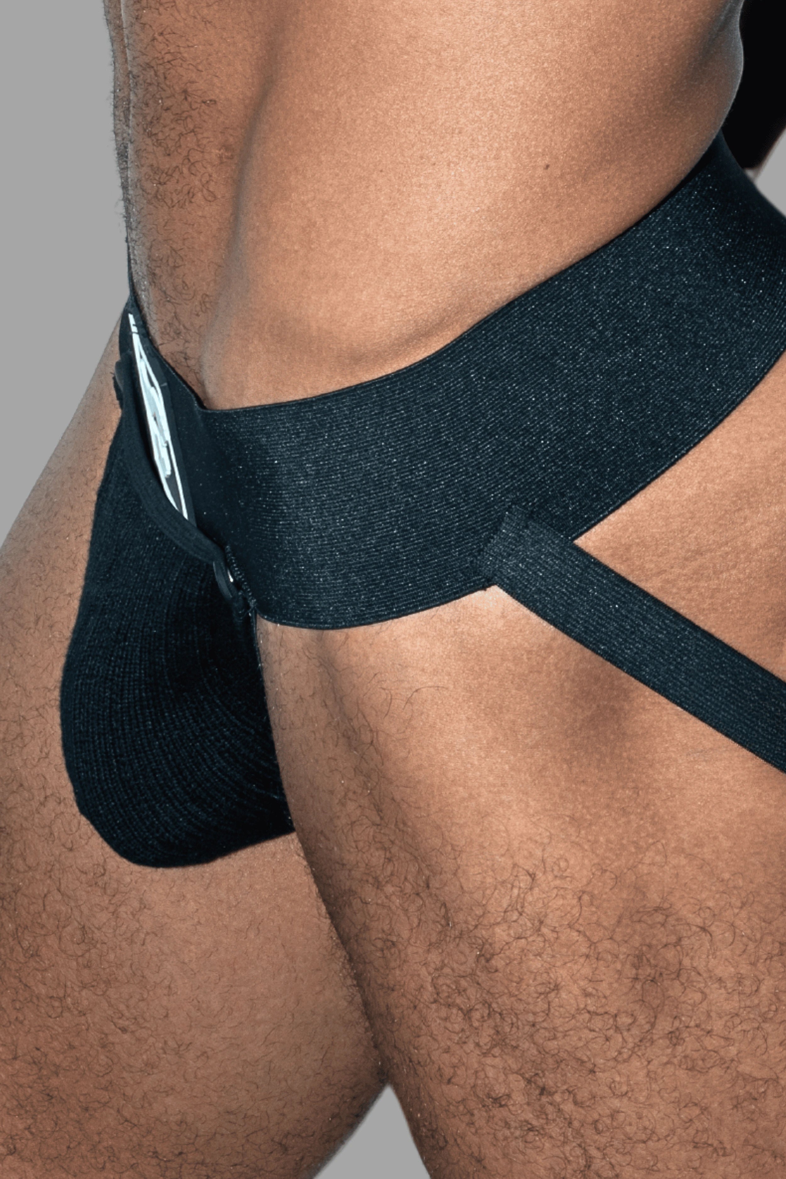 Frank Cyclone. Jockstrap con Bolsillo Desmontable. Negro