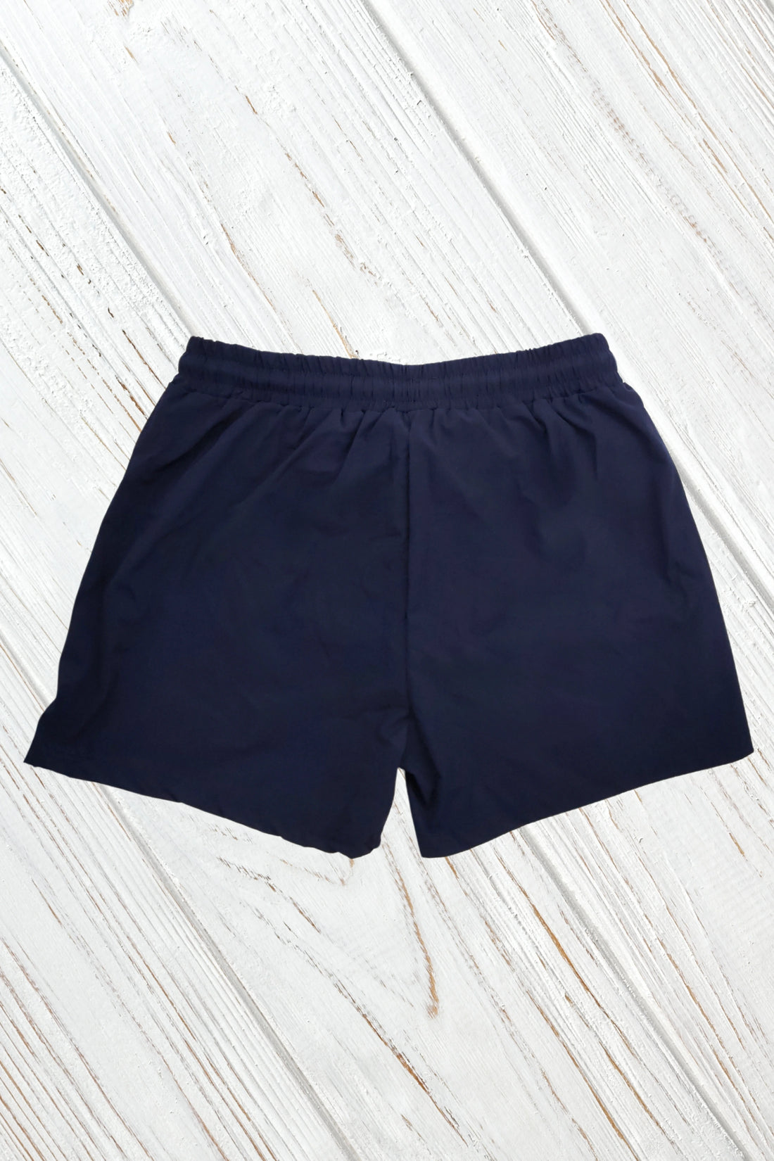 Jedd Synther soft shorts with zip pockets. Navy Blue