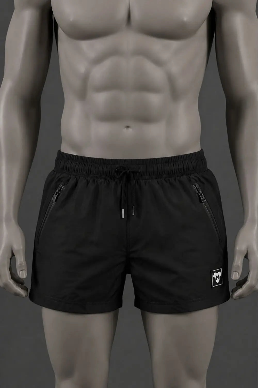 Short Jedd Synther Soft avec poches zippées. Noir