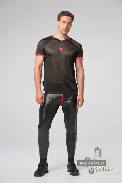 Skulla. Mesh T-Shirt. Red - Maskulo - MTS113-Y1 - Maskulo EU Global Online Store