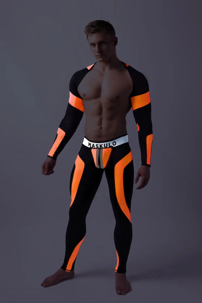 Youngero. Crop Top. Long Sleeves. Orange Neon - Maskulo - MTP154-Y1 - Maskulo EU Global Online Store