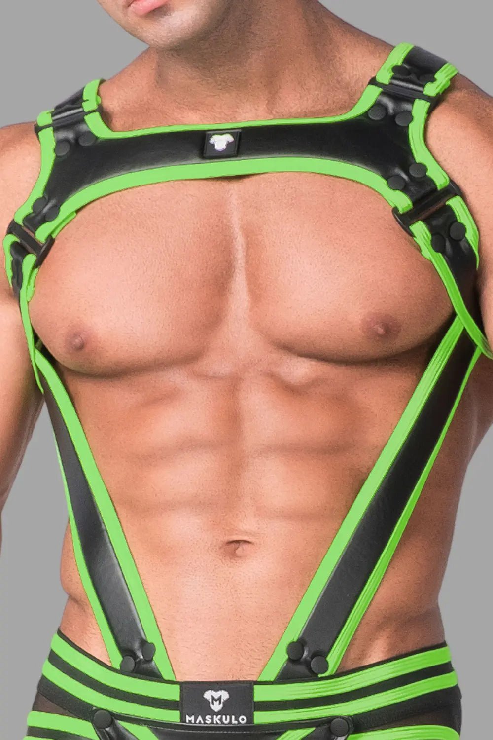 Youngero Generation Y. Body Harness with Cockring. Green Neon - Maskulo - MHR197-Y1 - Maskulo EU Global Online Store
