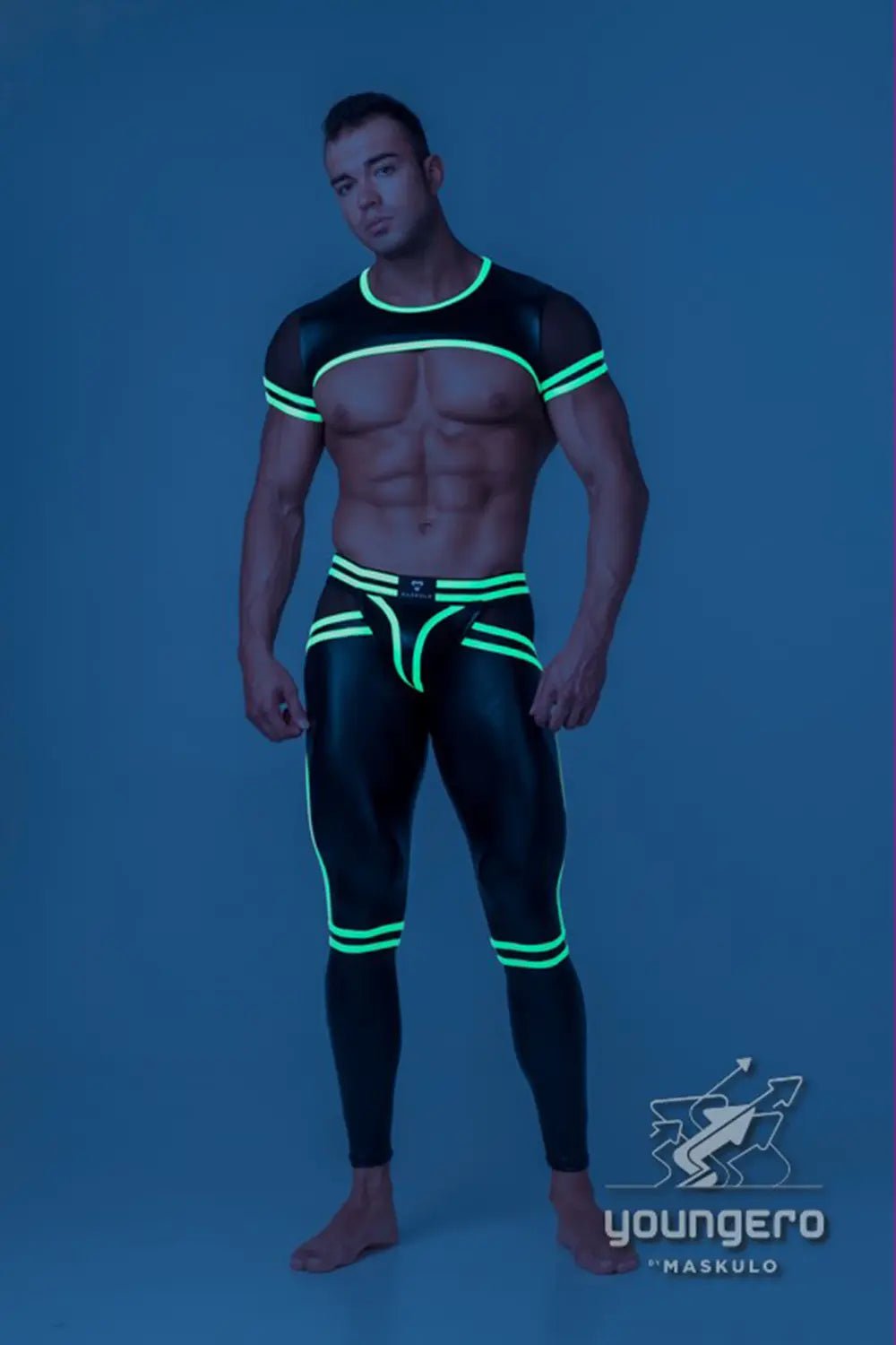 Youngero Generation Y. Crop Top. Mesh Sleeves. Neon - Maskulo - MTP120-Y1 - Maskulo EU Global Online Store