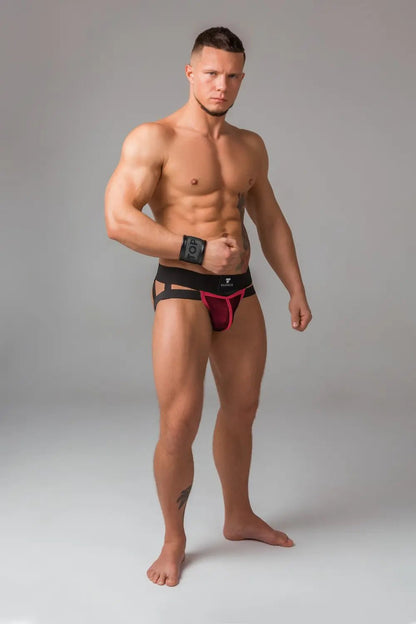 Youngero. Jockstraps. Mesh Codpiece. Red - Maskulo - MJS160-Y1 - Maskulo EU Global Online Store