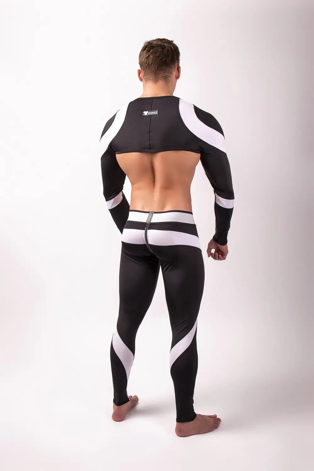 Youngero. Leggings, zippered rear. Codpiece. White Neon - Maskulo - MLG161-Y1 - Maskulo EU Global Online Store